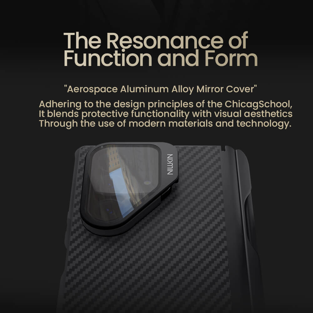 Чехол-крышка NILLKIN для Samsung Galaxy Z Fold7 (Fold 7 5G), Samsung W26 (серия CarboProp Magnetic MagSafe Aramid fiber Black Mirror Cover PEN version)